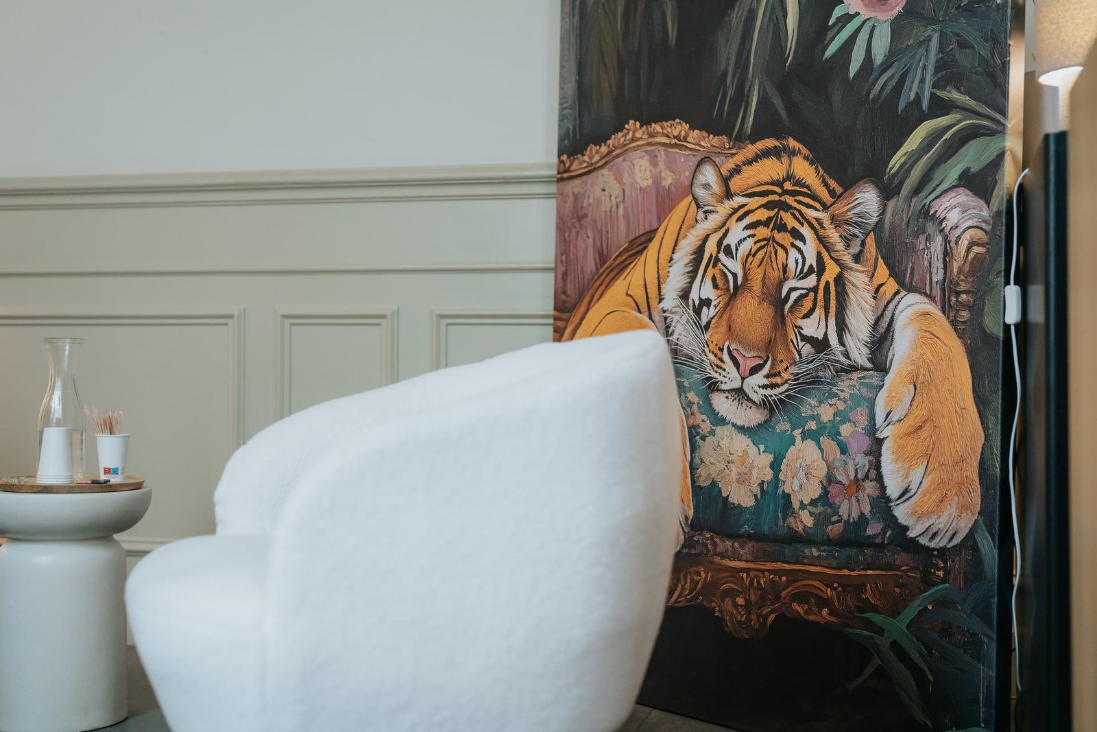 Glazen pionnen op tafel tijdens therapie oefening